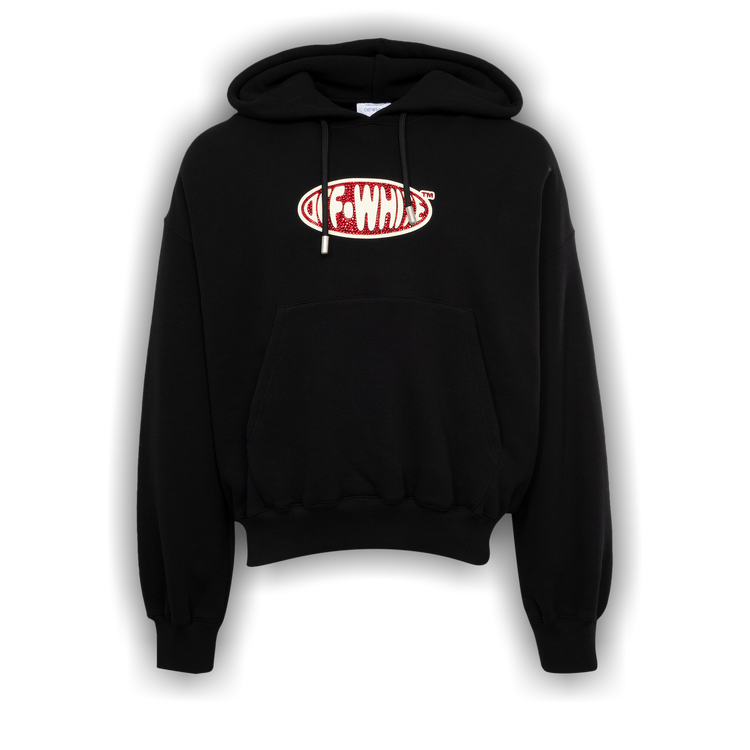 Buy Off-White Crystal Round Logo Over Hoodie 'Black/White