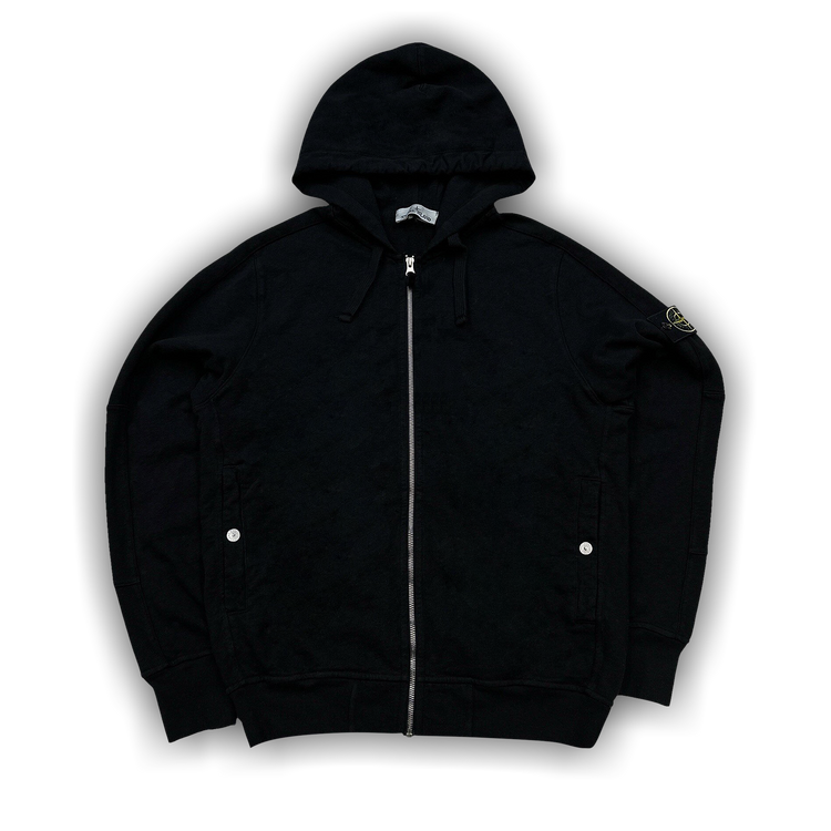 Buy Stone Island Garment Dyed Hoodie 'Black' - 801563160