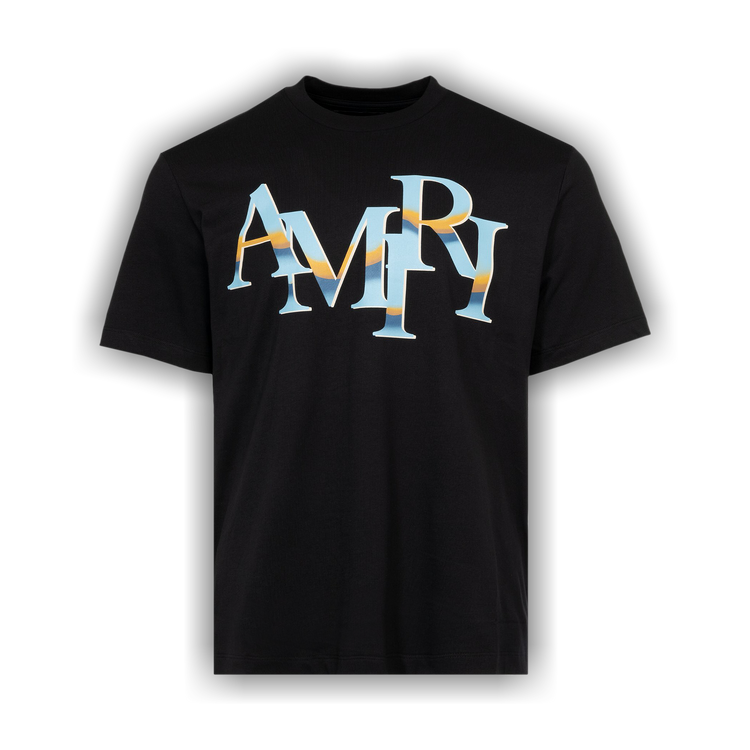 Buy Amiri Staggered Chrome Tee 'Black' - PS24MJL020 BLAC | GOAT