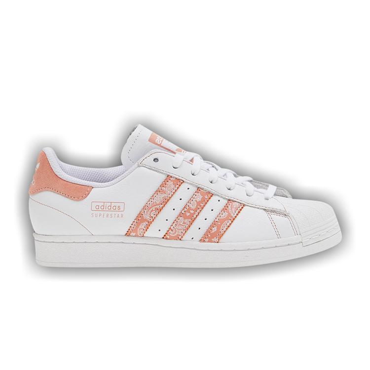 adidas superstar white peach