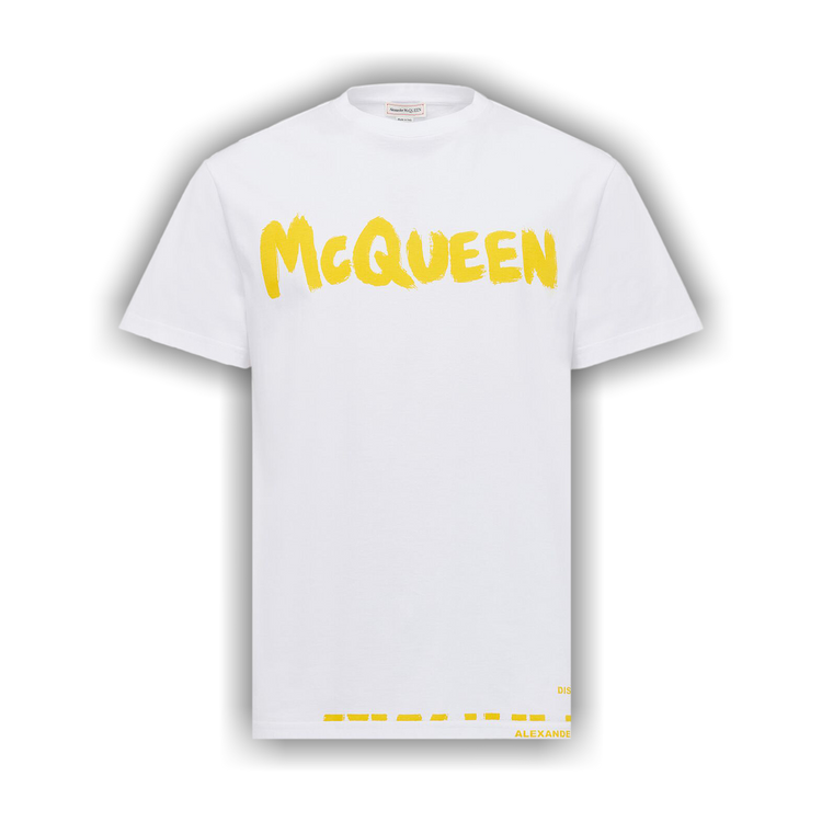 Buy Alexander McQueen Graffiti T-Shirt 'White/Yellow