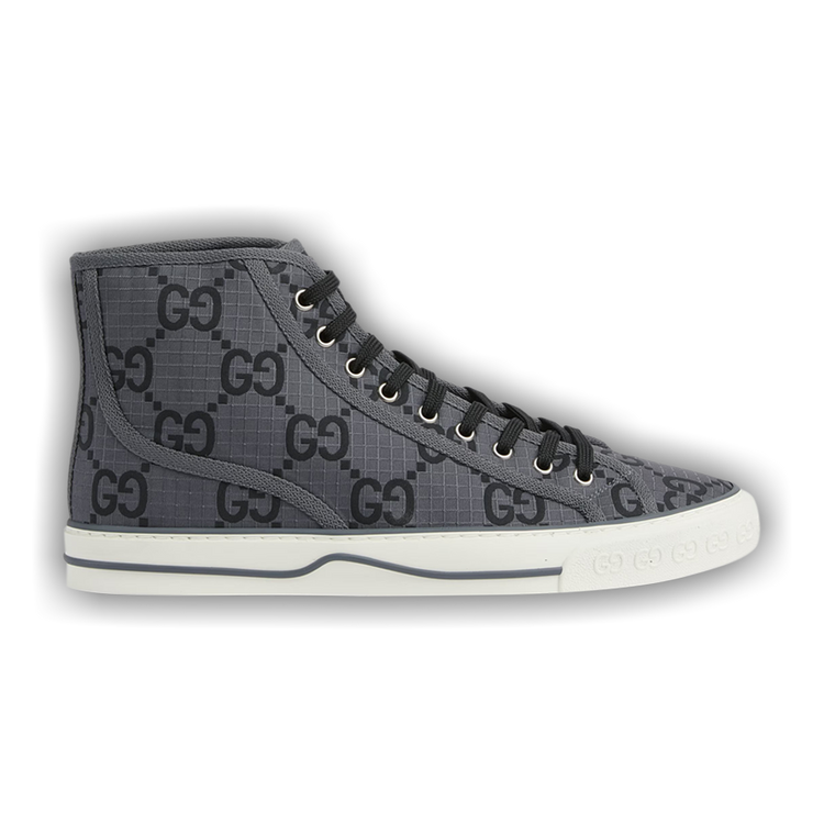 Buy Gucci Tennis 1977 High 'GG Monogram - Grey Black