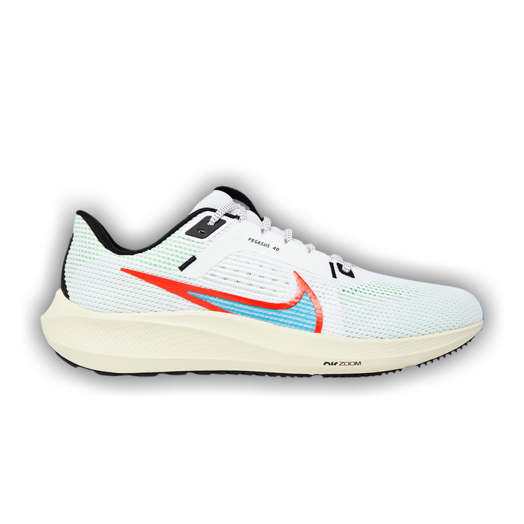  Nike Pegasus 40 SE Men's Road Running Shoes (FJ1051-100,  White/Pale Ivory/Rush Fuchsia/Multi-Color) Size 6