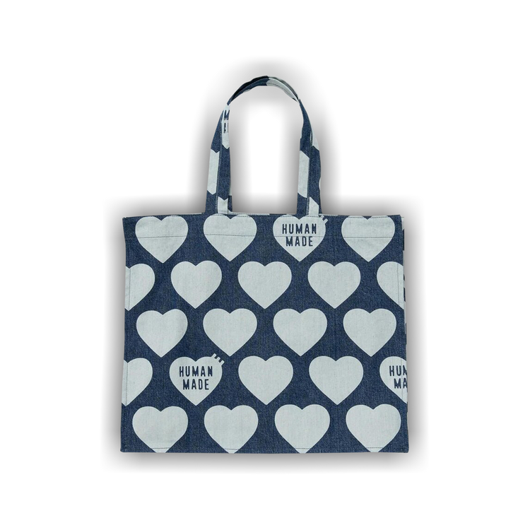 ワンピなど最旬ア！ Human Buy Made HM25GD053 - 'Indigo' Bag Tote Denim Heart バッグ