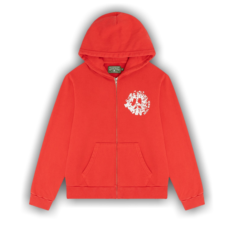 Buy Denim Tears University Zip Hoodie 'Red' - 201 300 RED | GOAT