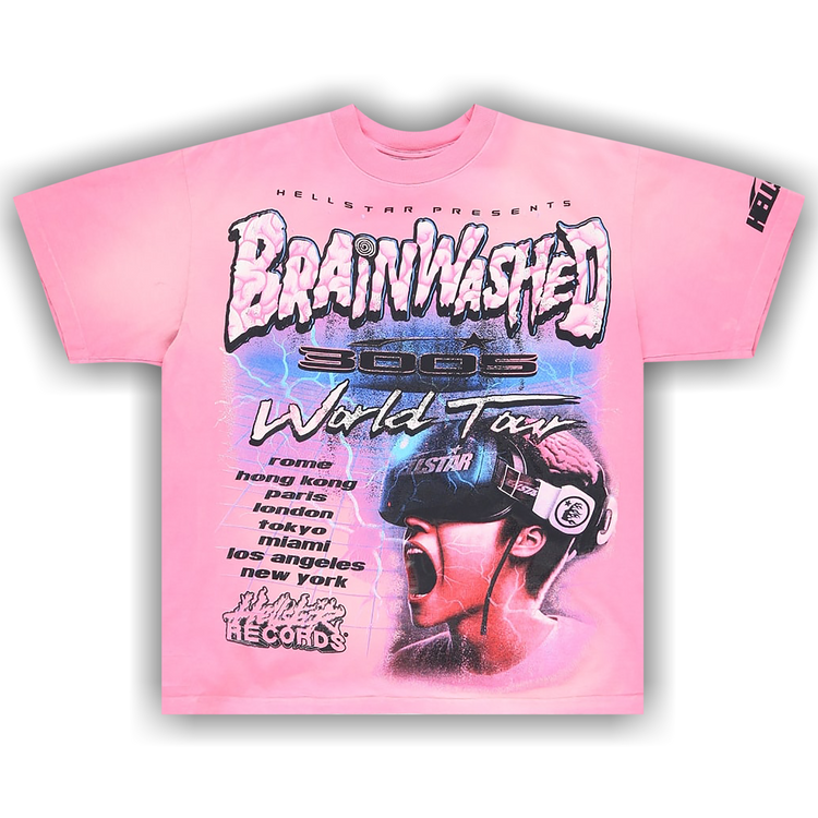 Buy Hellstar Brainwashed T-Shirt 'Pink' - HS T13 PINK | GOAT