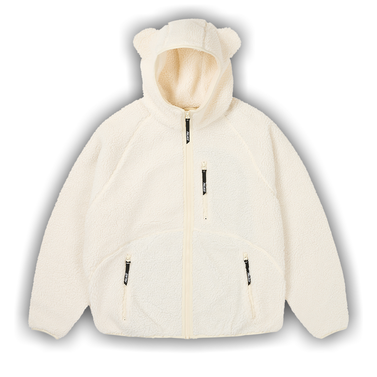 Buy Palace Teddy Fleece Jacket 'Soft White' - P26JK011 | GOAT