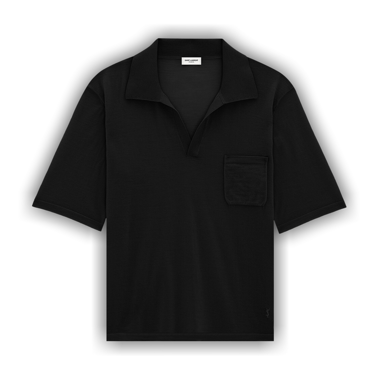 Buy Saint Laurent Polo 'Noir' - 778950 Y75YW 1000 | GOAT