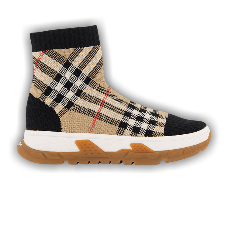 Buy Burberry Union Sock Sneaker Kids 'Vintage Check Black
