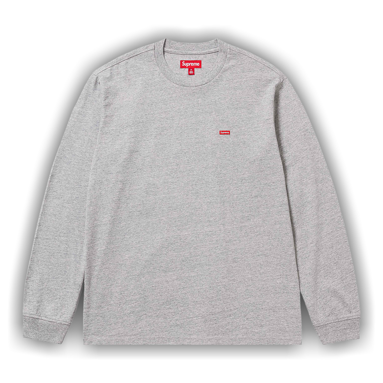 Buy Supreme Small Box Long-Sleeve Tee 'Heather Grey