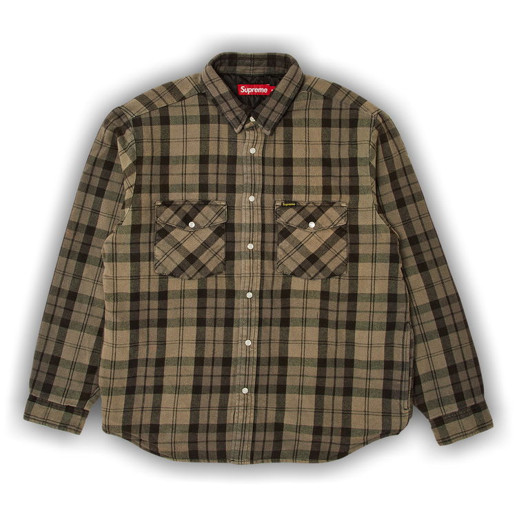 Size xl Supreme Quilted Flannel Snap Shirt 'Black'