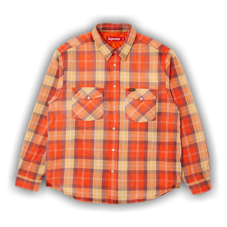 Supreme Lined Flannel Snap Shirt Black Men's - FW23 - US