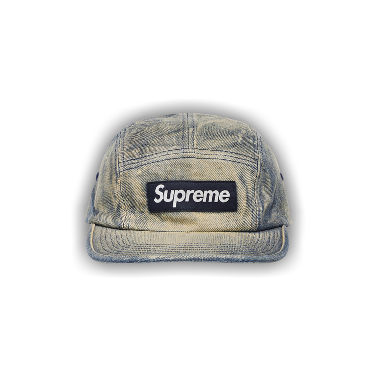 Buy Supreme Washed Chino Twill Camp Cap 'Dirty Indigo