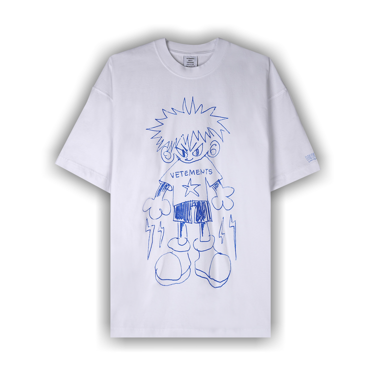 Buy Vetements Scribbled Teen T Shirt White UE64TR340W WHIT GOAT CA