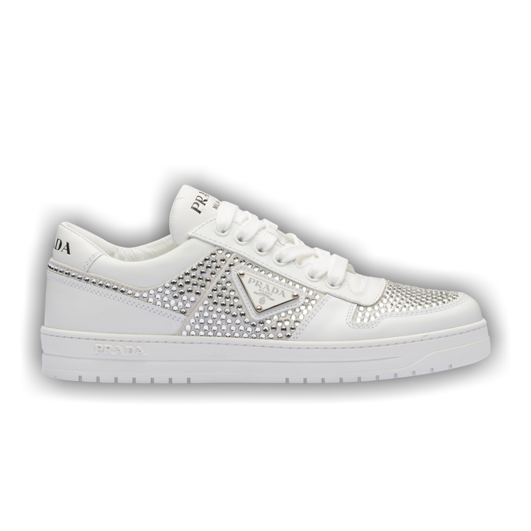 Buy Prada Wmns Leather Sneaker 'Crystals - White' - 1E348N
