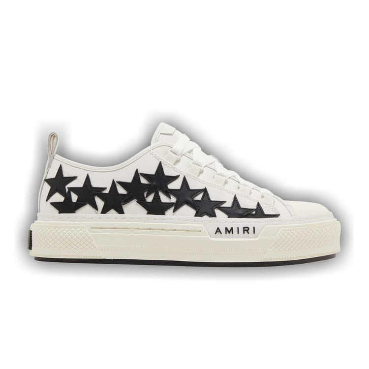 Buy Amiri Stars Court Low 'White Black' 2023 - PXMFS004 111