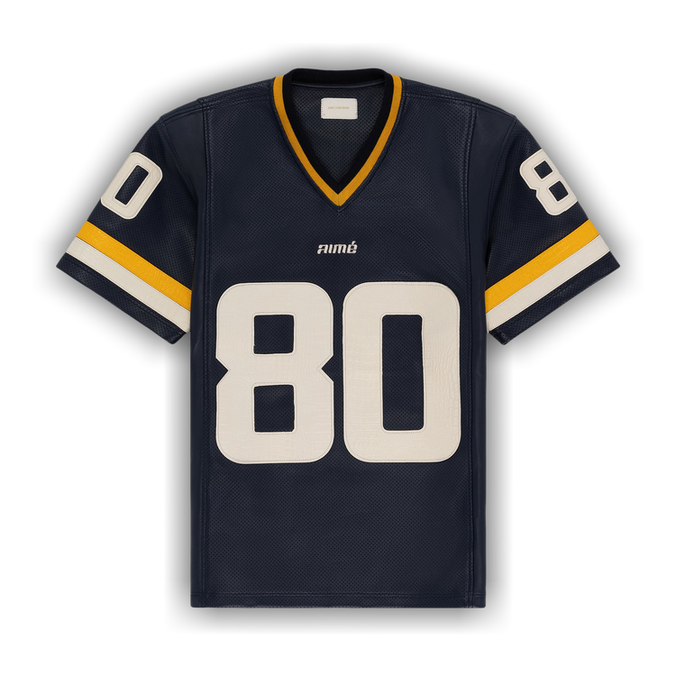 Buy Aimé Leon Dore Leather Team Football Jersey 'Navy Blazer