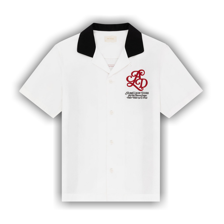 Buy Aimé Leon Dore Monogram Bowling Shirt 'Bone White