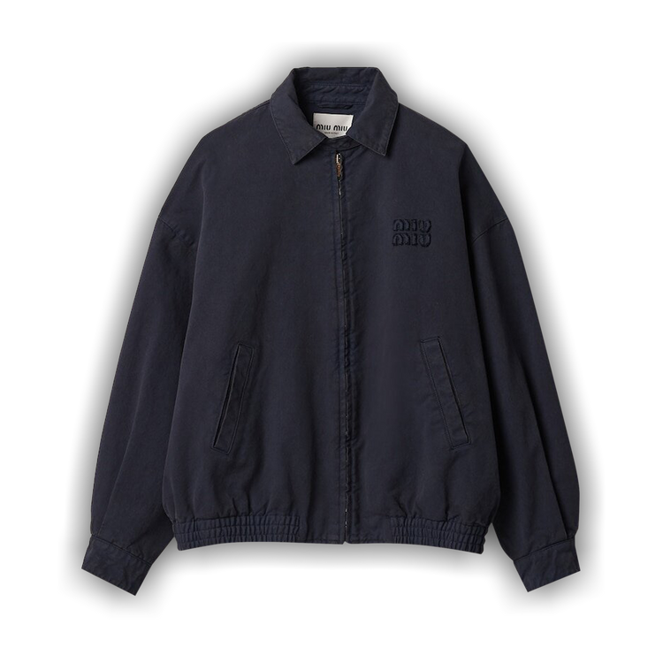 Buy Miu Miu Gabardine Jacket 'Blue' - ML843 1350 F0008 | GOAT