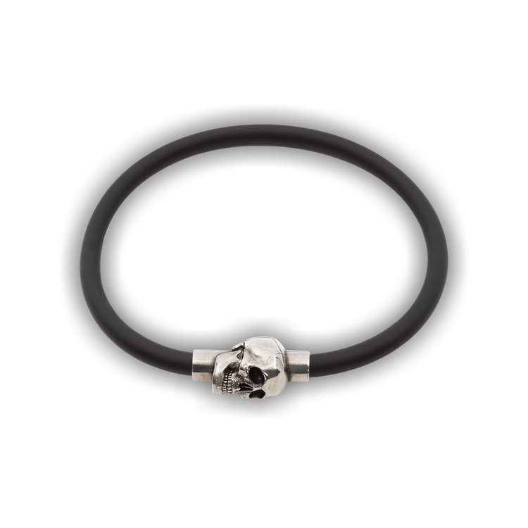 Buy Alexander McQueen Rubber Cord Skull Bracelet 'Black Buy Alexander McQueen Rubber Cord Skull Bracelet 'Black