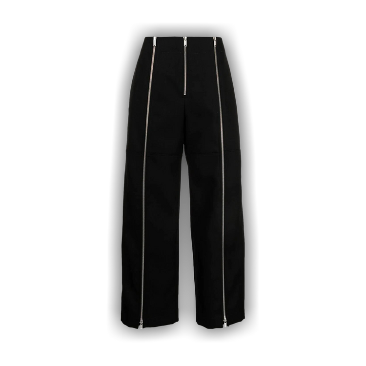 Buy Jil Sander Low Waist Zip Trousers 'Black' - J03KA0198