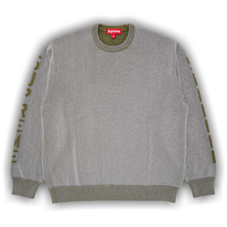 Supreme Reflective Sweater 'Olive'