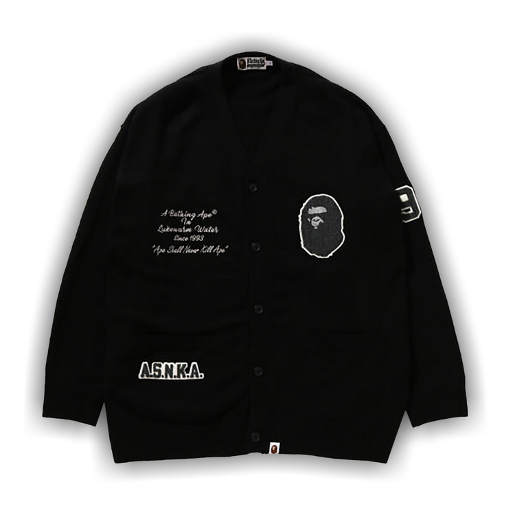 Buy BAPE Knit Cardigan 'Black' - 1K30 120 001 BLACK | GOAT