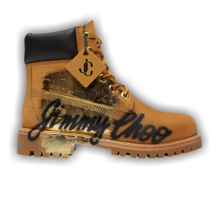 Size 6.0 Jimmy Choo x Wmns 6 Inch Premium 'Spray-Painted - Wheat'