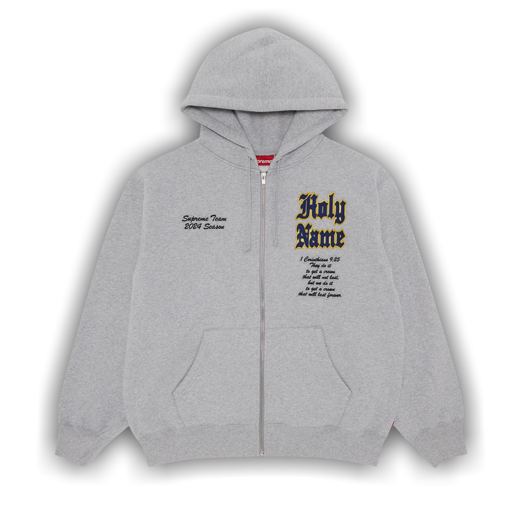 【Supreme】 Contrast Cutout Hooded Sweatshirt Heather Grey Supreme Contrast Cutout Hooded Sweatshirt (SS25) - $168