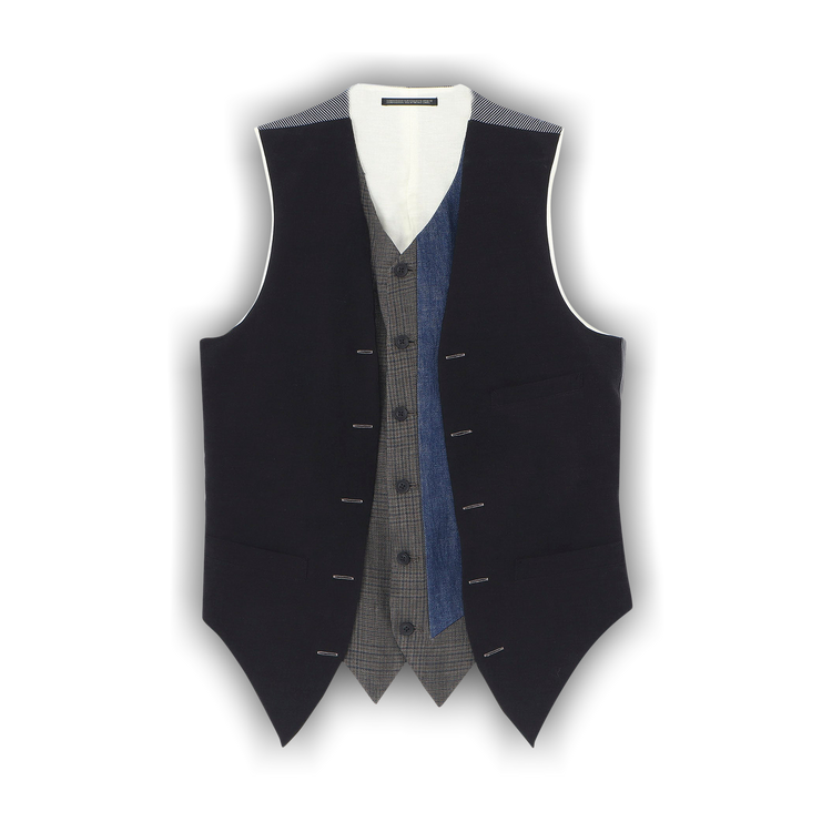 トップス Yohji Yamamoto Pour Homme Knit Vest YOHJI YAMAMOTO POUR HOMME - FW93 Wool vest with side cutouts – L