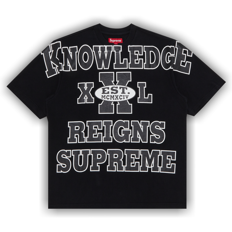 Buy Supreme Overprint Knowledge Short-Sleeve Top 'Black