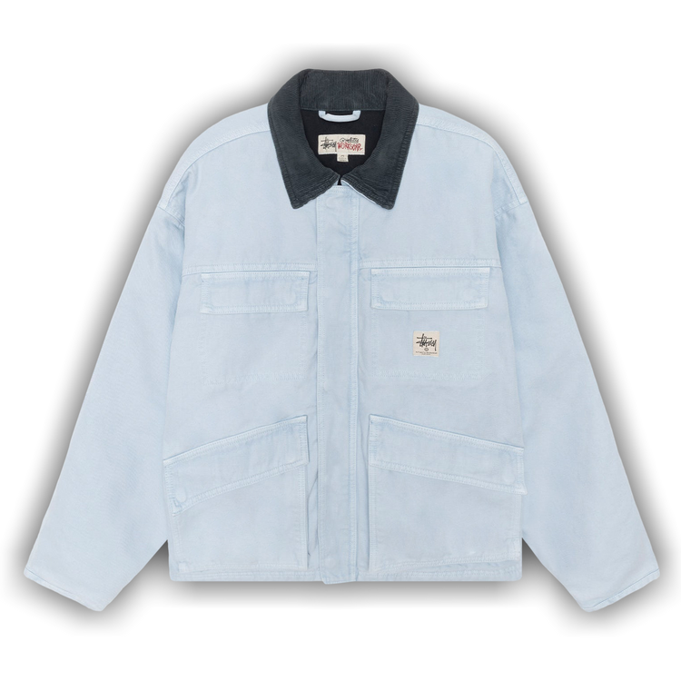Buy Stussy Washed Canvas Shop Jacket 'Light Blue' - 115589 Buy Stussy Washed Canvas Shop Jacket 'Light Blue' - 115589