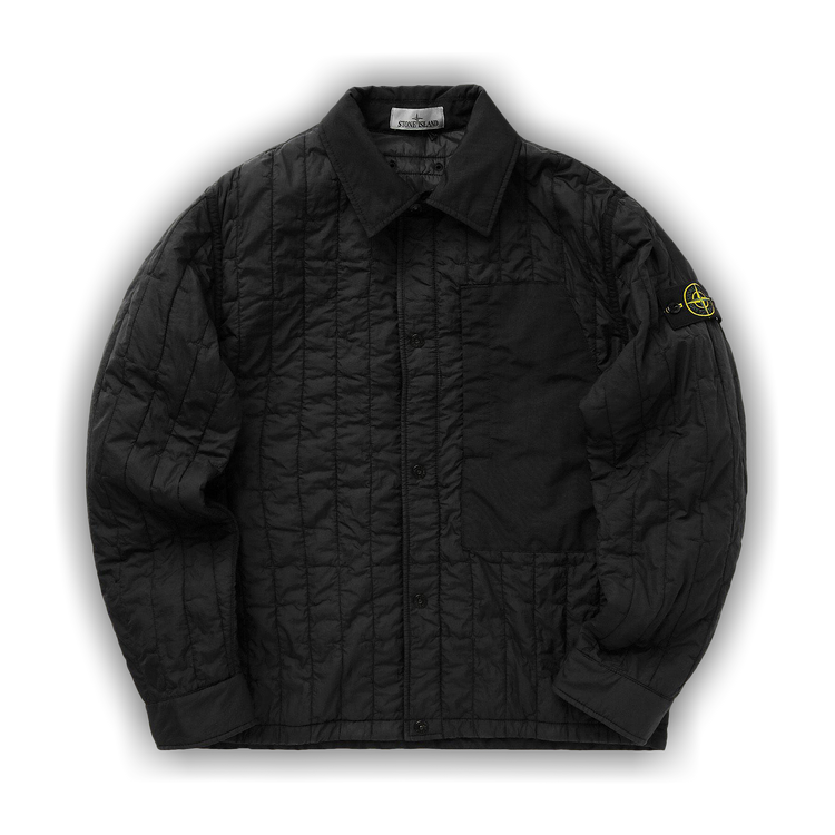 Buy Stone Island Quilted Nylon Tela Jacket 'Black