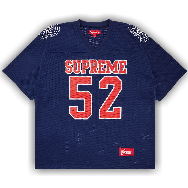 Buy Supreme Spiderweb Football Jersey 'Navy' - SS24KN63 NAVY | GOAT