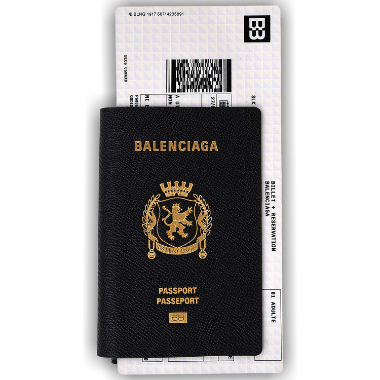 Buy Balenciaga Passport Long Wallet 1 Ticket 'Black