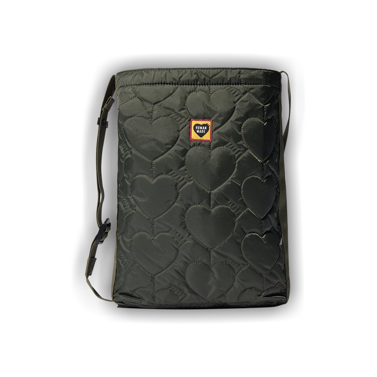 バッグ HUMAN MADE HEART QUILTING SHOULDER BAG Buy Human Made Heart Quilting Shoulder Bag 'Olive Drab