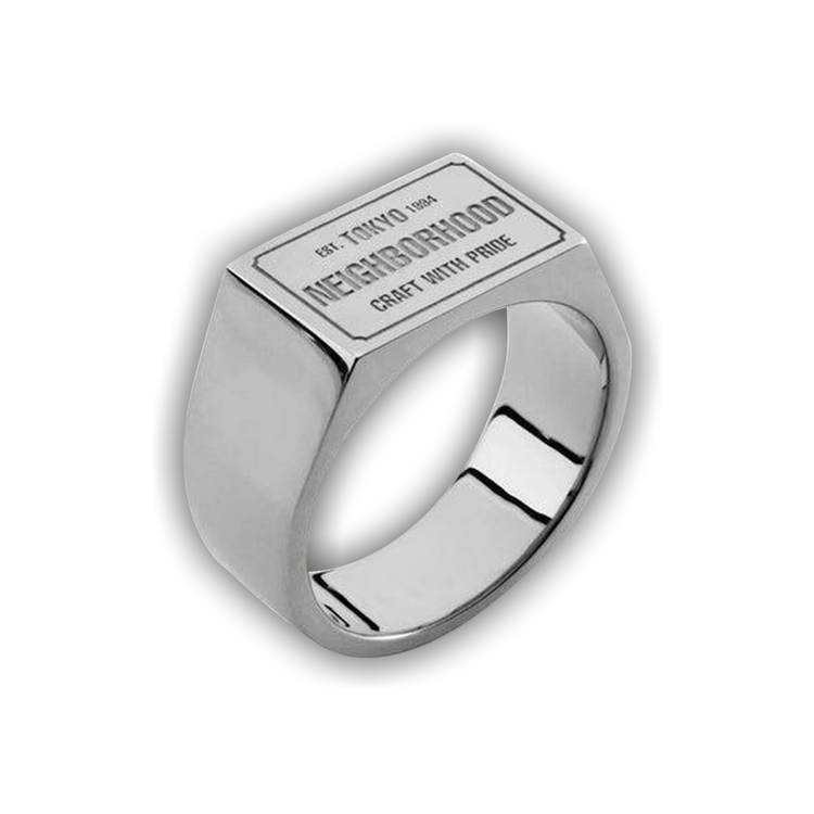 Buy Neighborhood Signet Ring 'Silver' - 231IVNH AC02 SILV | GOAT