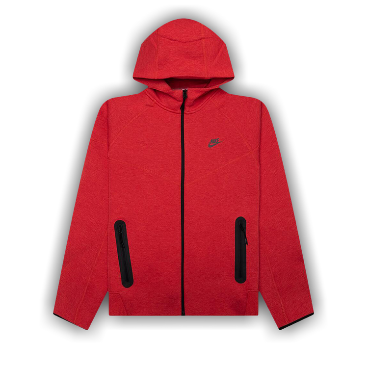 Buy Nike Sportswear Tech Fleece Windrunner Hoodie Light University Red Heather Black FB7921 672 GOAT
