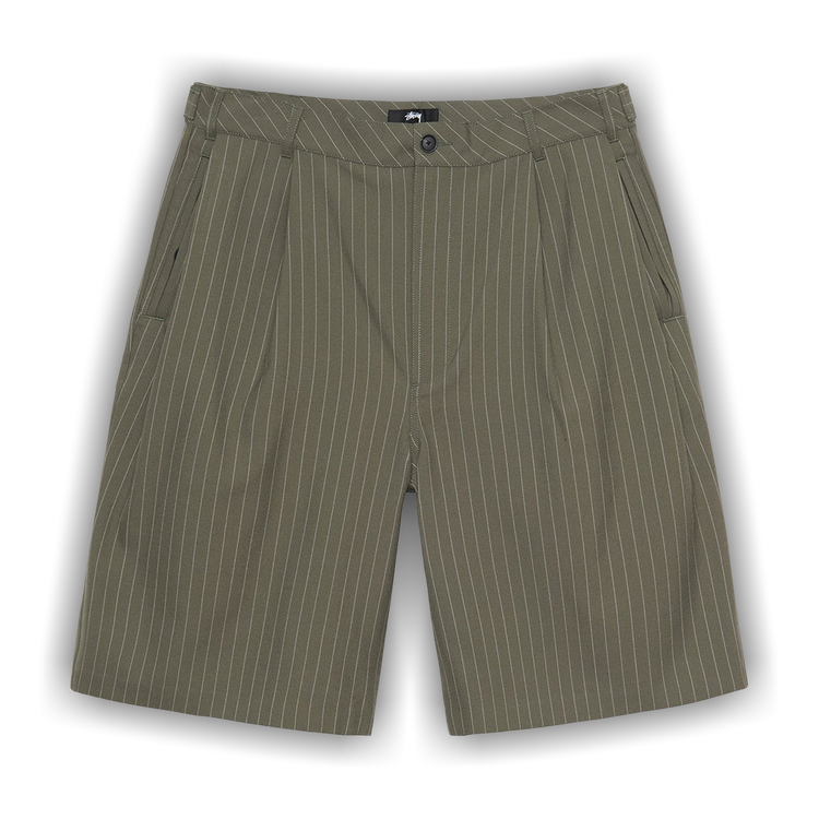 Stussy Volume Pleated Stripe Short Black Men's - SS24 - US