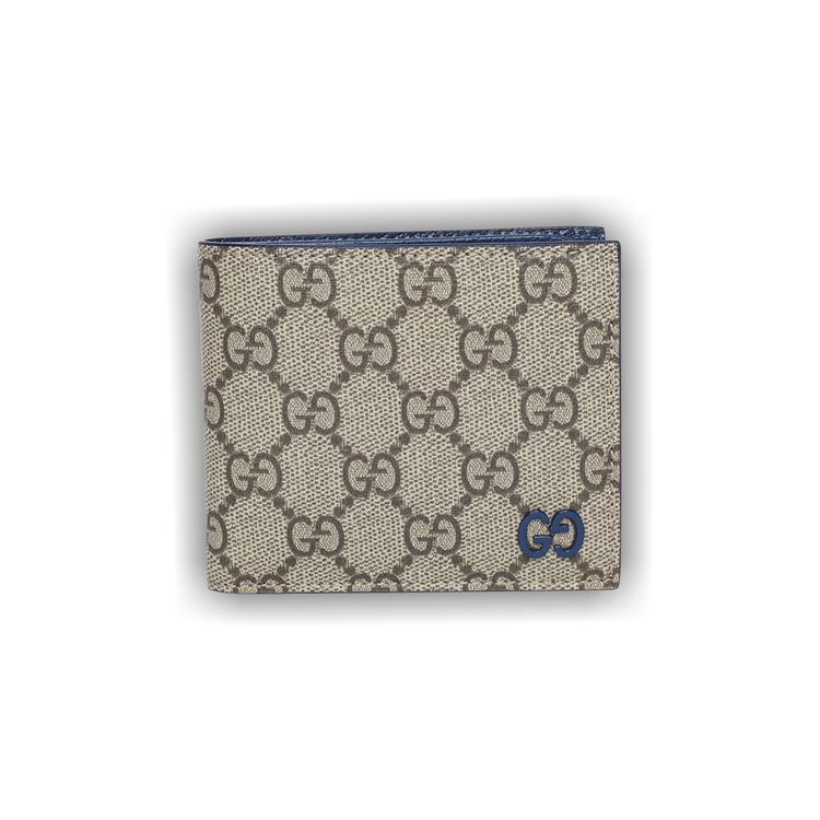 Buy Gucci Monogram Bifold Wallet 'Beige/Ebony/Blue' - 768243