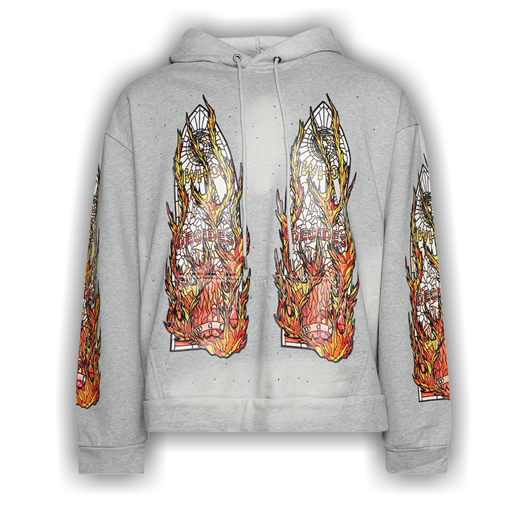 Buy Who Decides War Flames Glass Hooded Sweatshirt 'Vintage