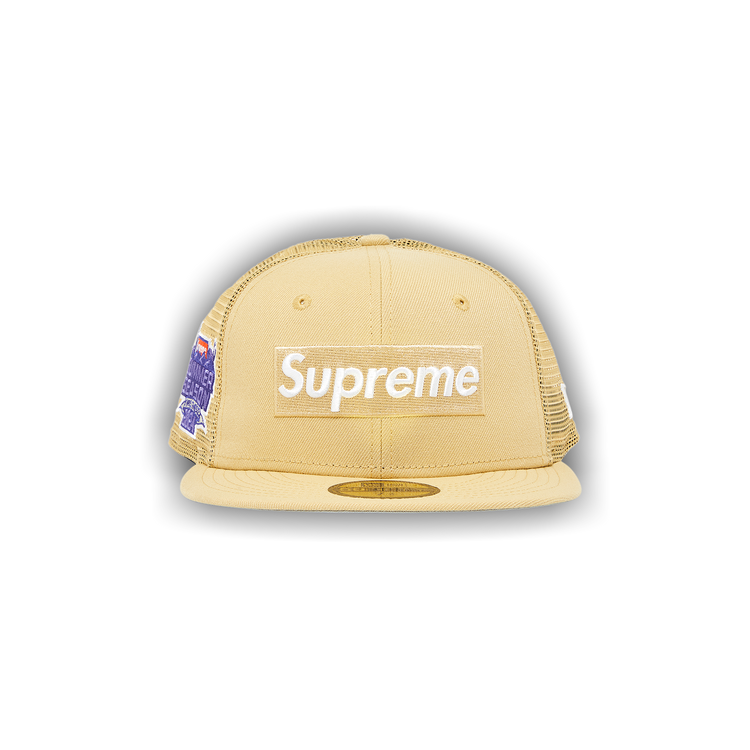 Supreme Box Logo Mesh Back New Era 'Light Gold'