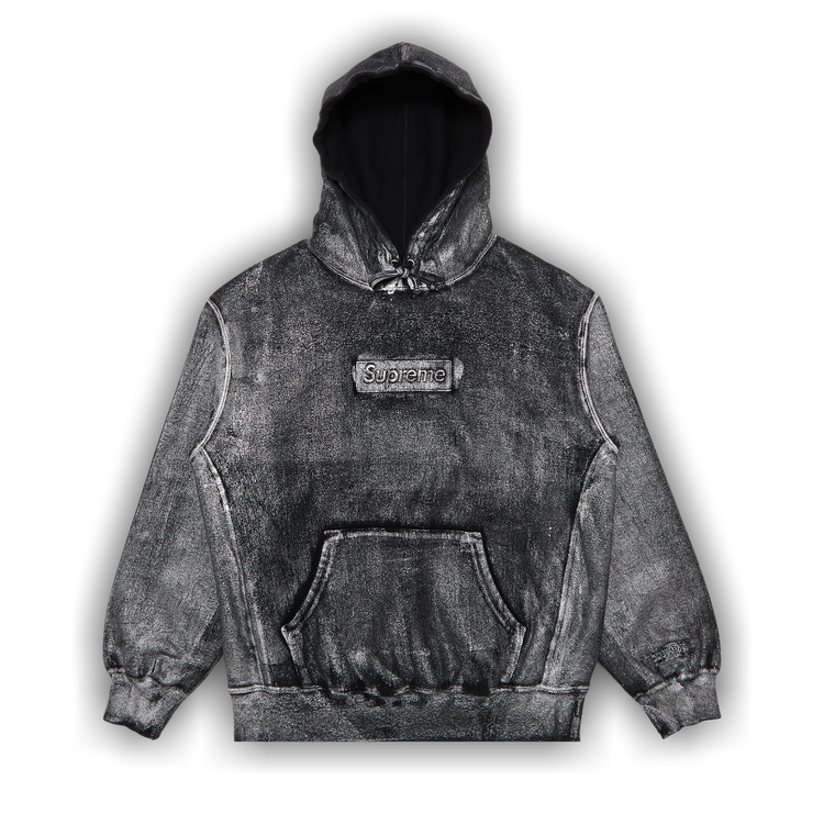 Supreme x MM6 Maison Margiela Foil Box Logo Hooded Sweatshirt 'Black'