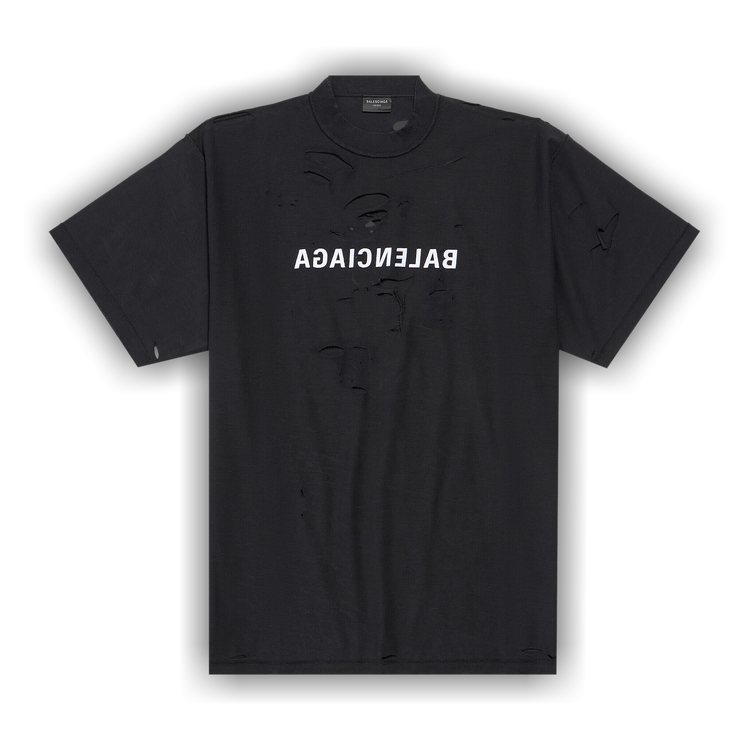 Buy Balenciaga Inside Out T-Shirt 'Faded Black/White' - 720198