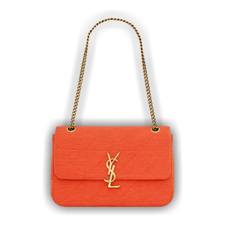YSL/A1208-2/ Yves Saint Laurent Gold Crocodile Embossed Large Muse Bag