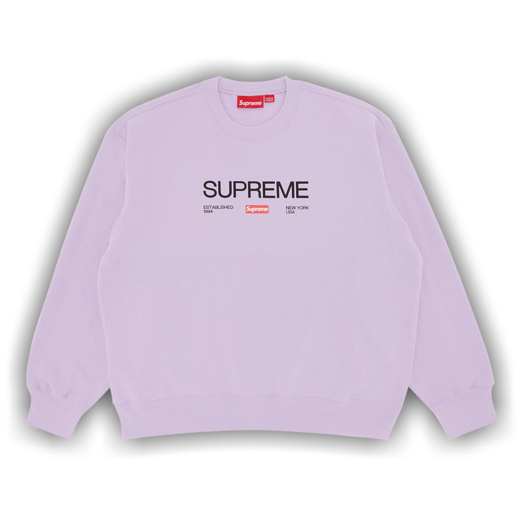 【Supreme】Established Crewneck★Violet★24SS★ Supreme Established Crewneck Violet Men's - SS24 - US