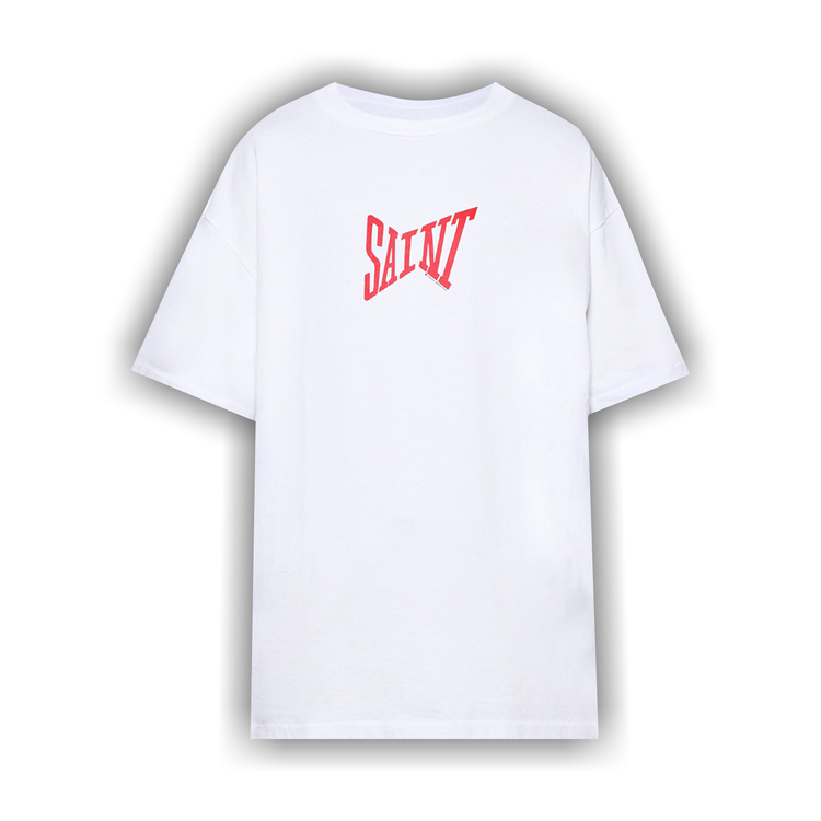 Buy SAINT Mxxxxxx Ribon Saint Short-Sleeve Tee 'White/Red' - SM