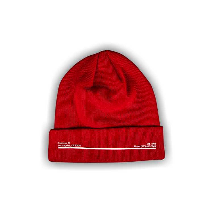 Supreme × New Era Shop Beanie Los Angels Buy Supreme x New Era Shop Beanie - Los Angeles 'Red
