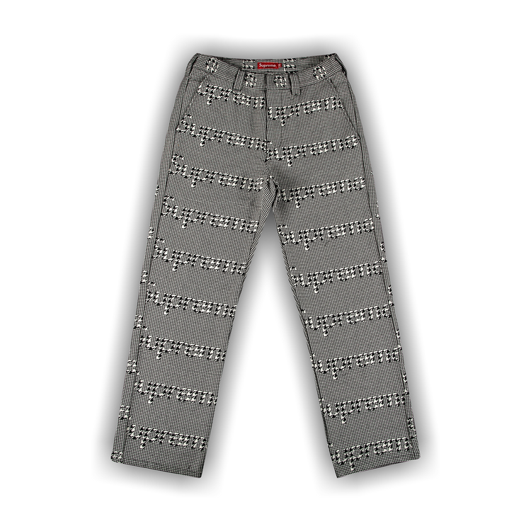 20FW Supreme Work Pant Black Houndstooth - ワークパンツ/カーゴパンツ