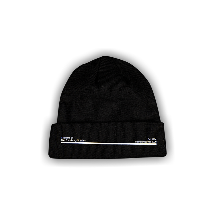 Buy Supreme x New Era Shop Beanie - San Francisco 'Black